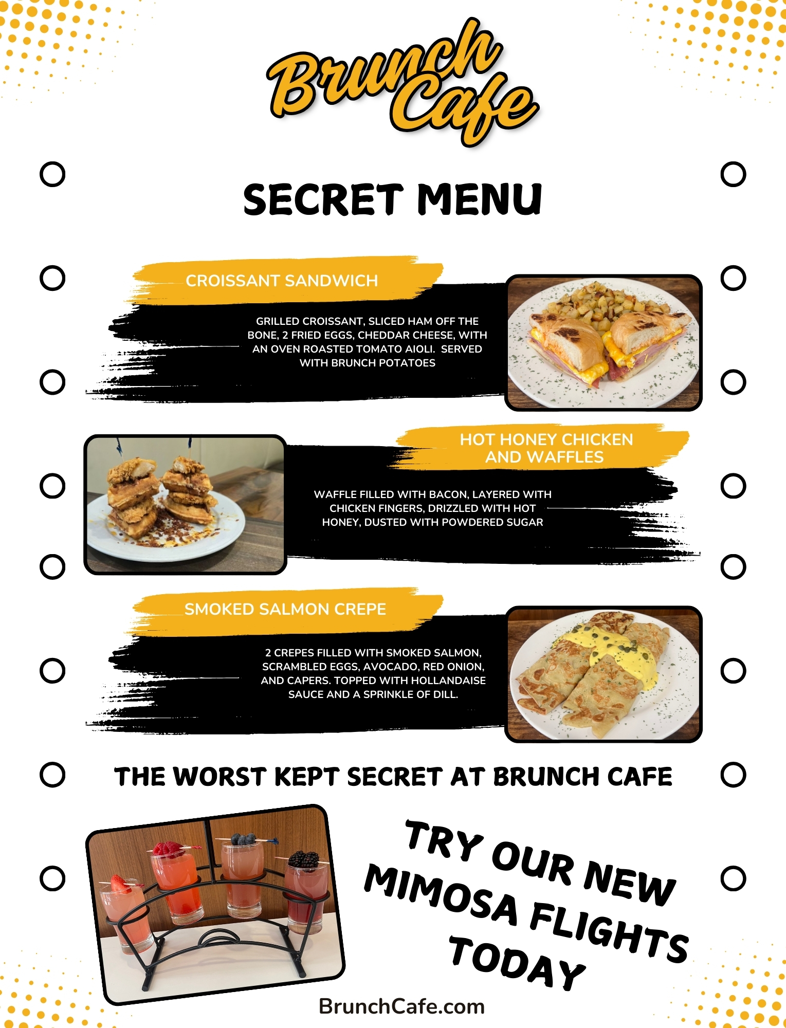 brunch cafe September Specials