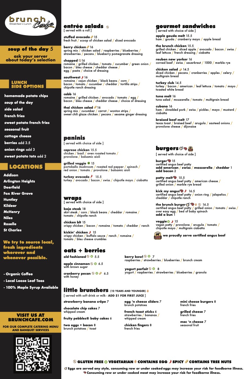 Brunch Cafe Menu