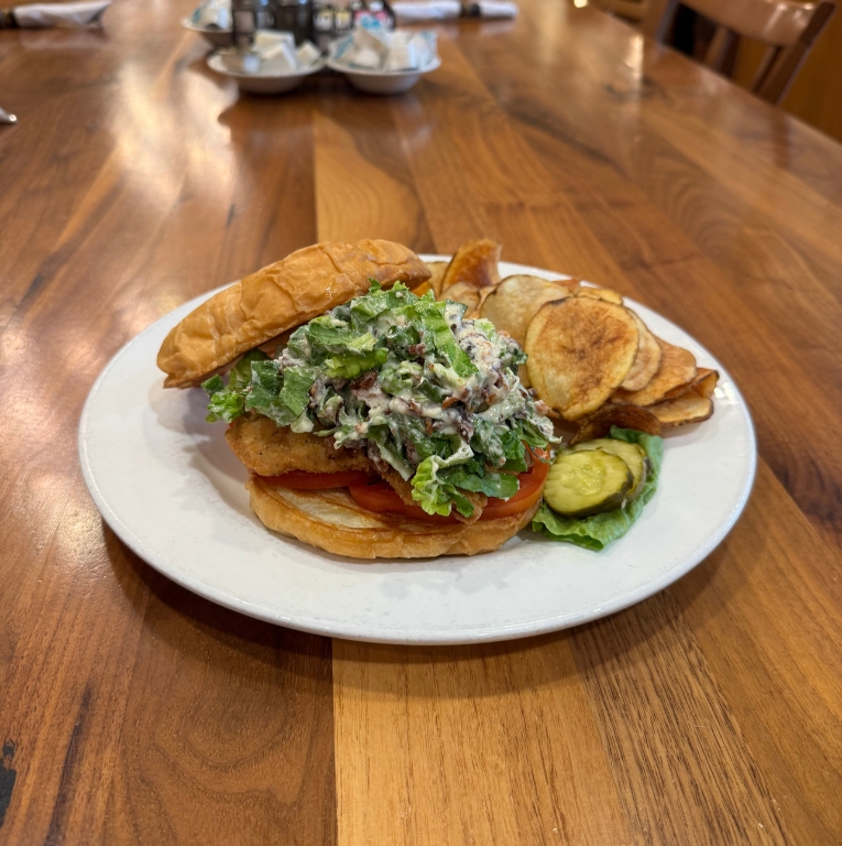 Chicken Caesar salad sandwich-brunch cafe