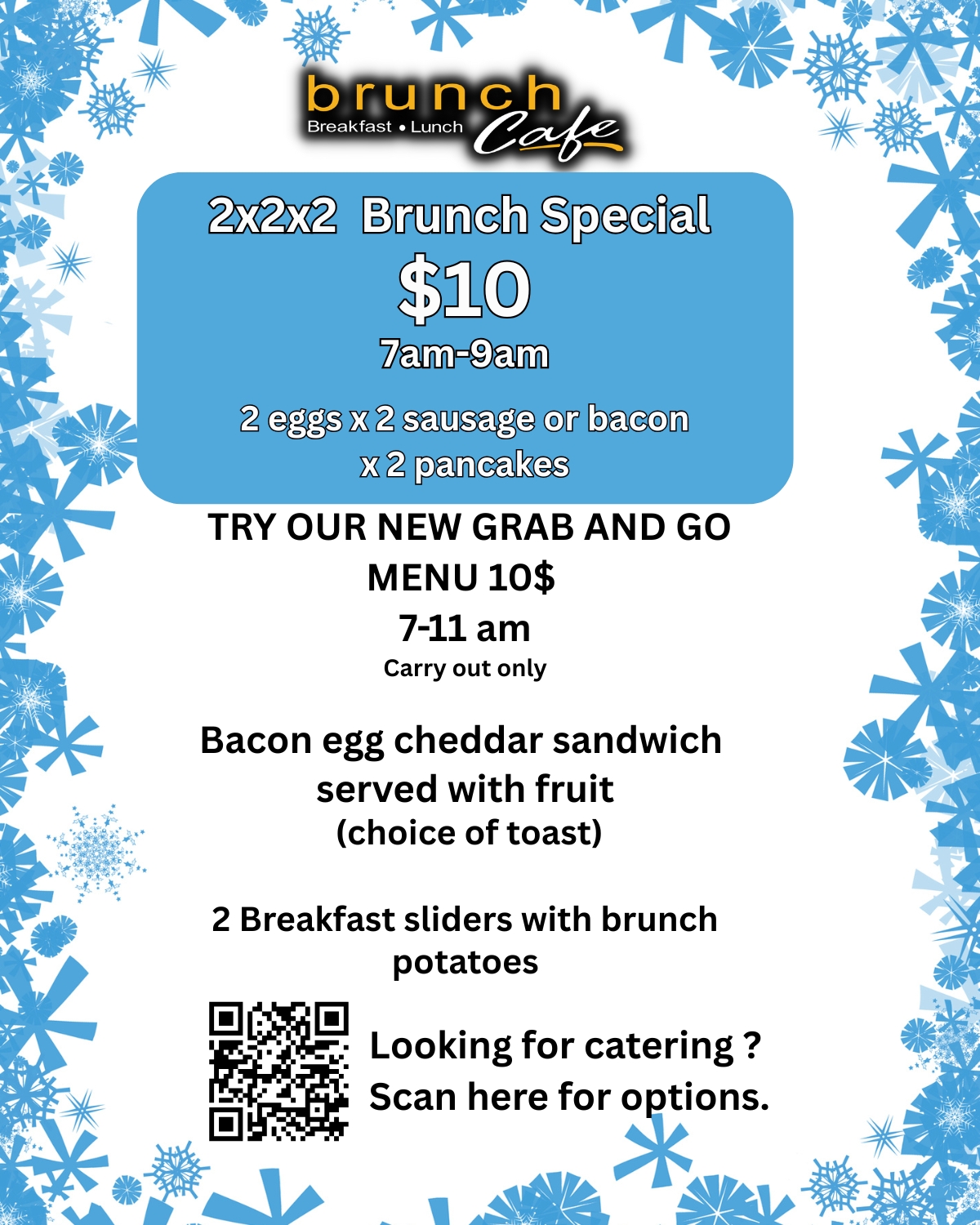 brunch cafe September Specials
