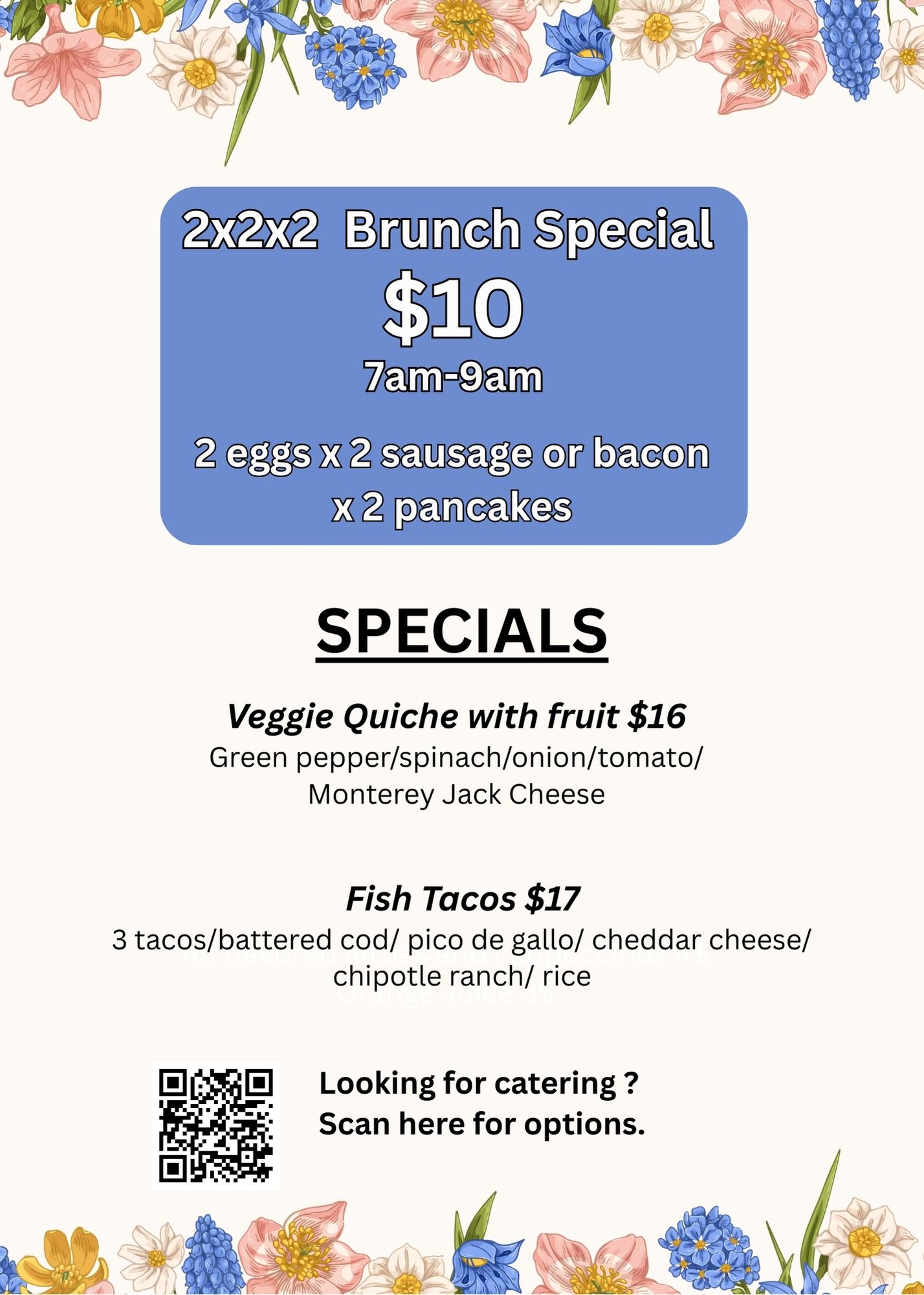 Spring Specials-Brunch Cafe Spring Specials-Brunch Cafe